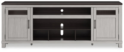 Darborn - XL TV Stand W/Fireplace Option - Gray / Brown