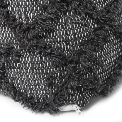 Jumanji - Handcrafted Wool And Cotton Pouf - Brown