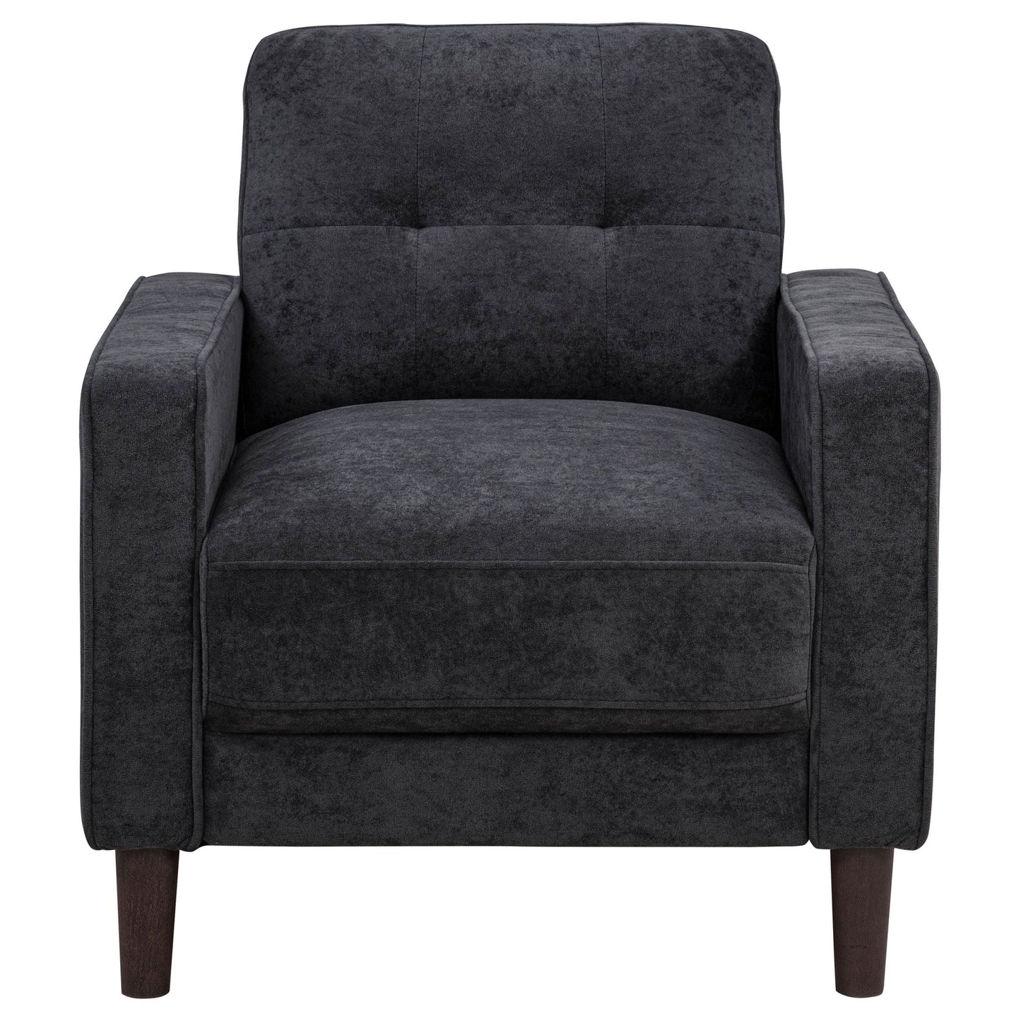 Bowen II Fabric Upholstered Track Arm Chair Steel Grey
