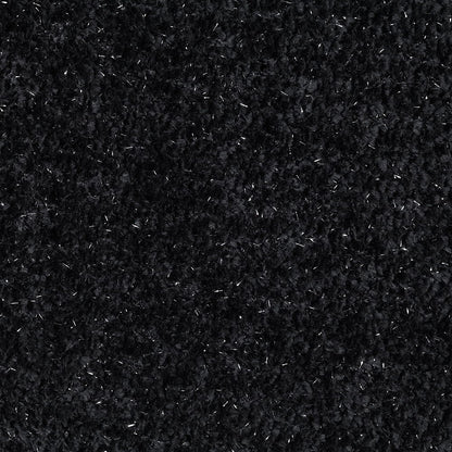 Lucifer - Sectional Sofa With 3 Pillows - Black Shimmer Chenille
