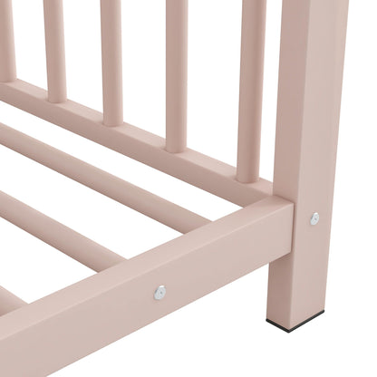 Metal House Platform Bed With Modern Design And Durable Frame