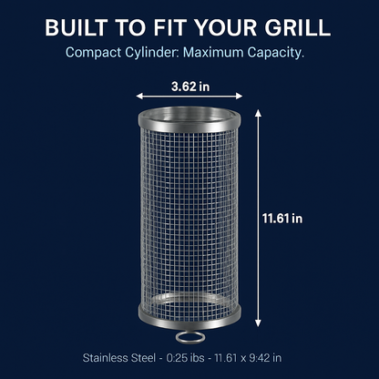 2Pcs 3.42x11.61Inch Portable BBQ Rolling Basket Round Stainless Steel Grill Mesh Barbecue Net Tube with Removable Cover Outdoor Camping