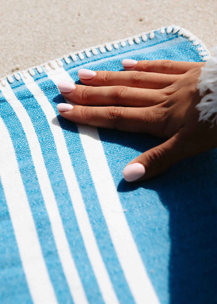 Fringe-Free Farmhouse Turkish Towel — Lightweight & Absorbent