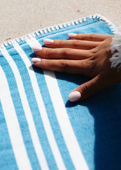 Fringe-Free Farmhouse Turkish Towel — Lightweight & Absorbent