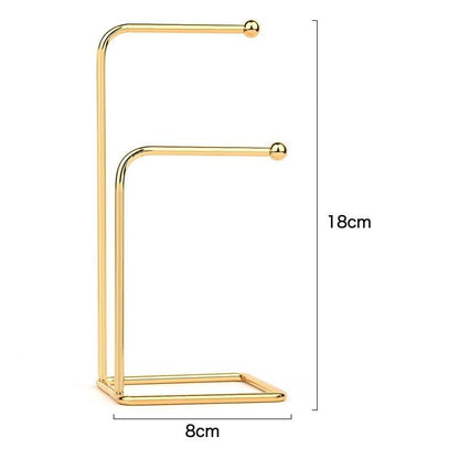 Jewelry Display Holder Metal Earring Storage Rack Jewelry Organizer Holder Earring Necklace Pendants Organizer Display Stand Jewelry Stand Display Necklace Holder Plated Metal Tabletop Jewelry Organizer