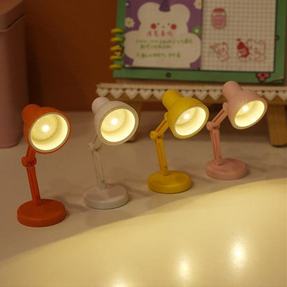 LED Mini Desk Lamp Foldable Magnetic Night Light Bedroom Study Reading Book Lamps With Clip Eye Protection Bedside Lights Decorative Table Lamp Cute Study Lamps for Bedroom Décor