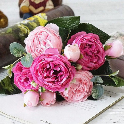 Plastic Vases Anti-ceramic Unbreakable Basket Imitation Rattan Flower Vase For Home Décor Desktop Decoration Living Room Office or Bookshelf