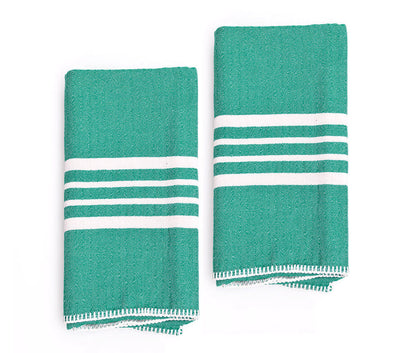 Farmhouse Hand Towels Set of 2 — Fringe-Free, Rustic Home Decor
