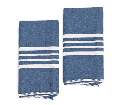 Farmhouse Hand Towels Set of 2 — Fringe-Free, Rustic Home Decor