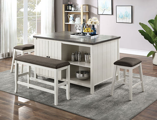 Heidelberg - 4 Pc Counter Ht Table Set w/ Bench