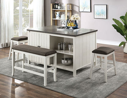 Heidelberg - 4 Pc Counter Ht Table Set w/ Bench