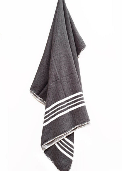 Fringe-Free Farmhouse Turkish Towel — Lightweight & Absorbent