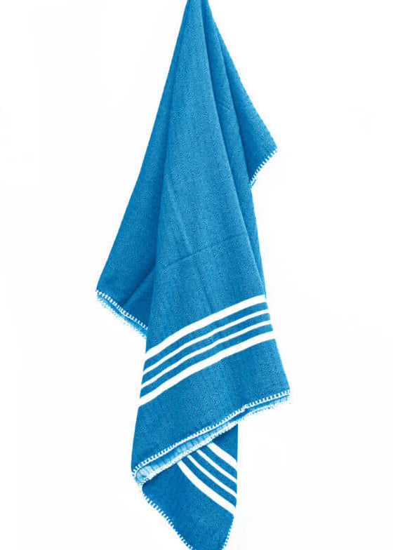 Fringe-Free Farmhouse Turkish Towel — Lightweight & Absorbent