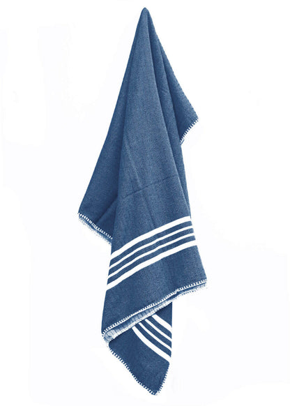 Fringe-Free Farmhouse Turkish Towel — Lightweight & Absorbent