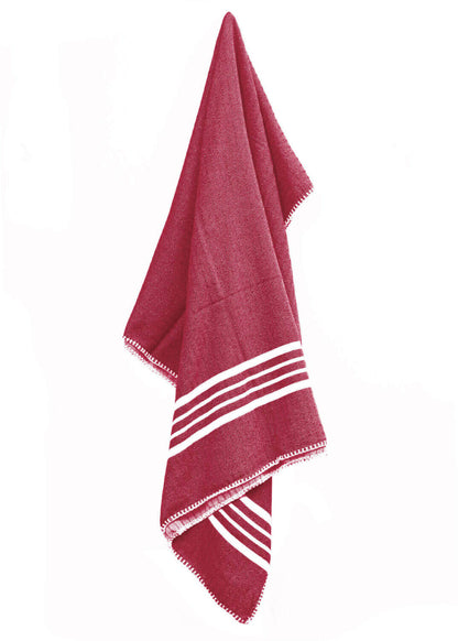 Fringe-Free Farmhouse Turkish Towel — Lightweight & Absorbent