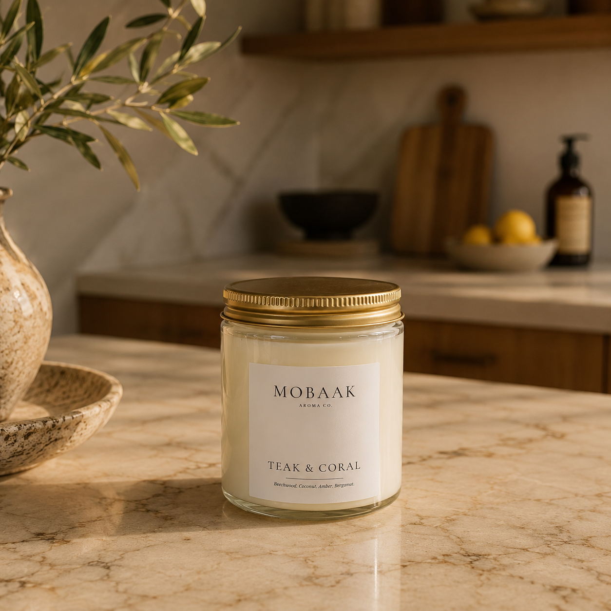 Teak & Coral Candle