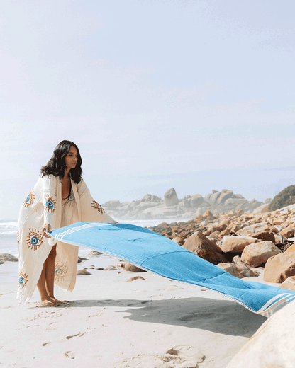 Fringe-Free Farmhouse Turkish Towel — Lightweight & Absorbent