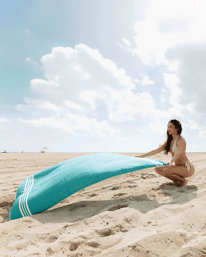 Fringe-Free Farmhouse Turkish Towel — Lightweight & Absorbent