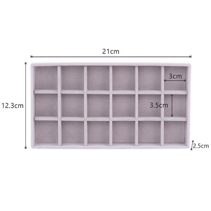 Velvet Jewelry Box Display Tray Drawer Storage Jewelry Holder For Ring Earrings Necklace Bracelet Soft Velvet Organizer Case Velvet Display Holder for Earrings Ring Bracelet Necklace