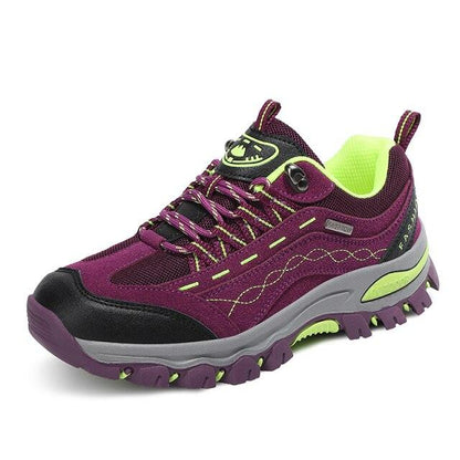 Womens Autumn Winter Tourism Hiking Womens Sports Shoes Outdoor Climbing Shoes Leather Lace Up Anti-slip Work Ankle Boots Outdoor Snow Winter Strong Durable Shoes